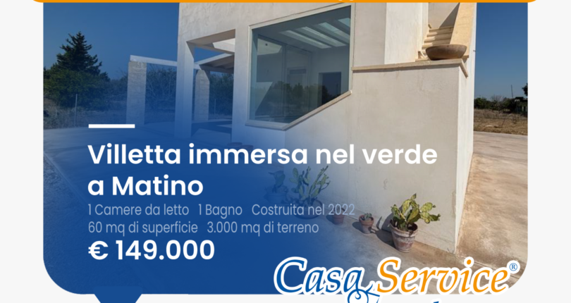 Open house 10 agosto – Meravigliosa villetta immersa nel verde a Matino